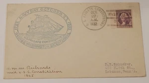 USS Constitution "Old Ironsides" SIGNED October 27 1932 Washington DC Navy Day - Picture 1 of 2