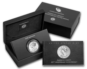 2017 American Liberty 225th Anniversary Proof Silver Medal - US Mint OGP/COA - Picture 1 of 4