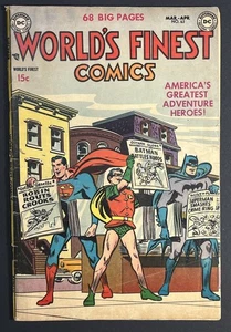World's Finest Comics #63 DC Comics 1953 3.0 GD/VG WIN MORTIMER GOLDEN AGE COVER - Foto 1 di 14