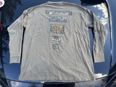 Camisa Timberland De Colección Para Hombres Grande Marrón Manga Larga Años 90 EE. UU. Puntada Única Foto 1 de 4