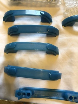 Blue drawer Pulls 3 Inch Center ￼ - Image 1 of 4