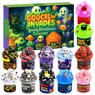 FUNEWEST Slime Advent Calendar for Teen Girls 24 Days Christmas Countdown with Cute Slime