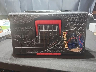 Vtg 1995 Suncast Just Stuff Trading Card Case Black Sports Cards  Great Pc - Image 1 of 4