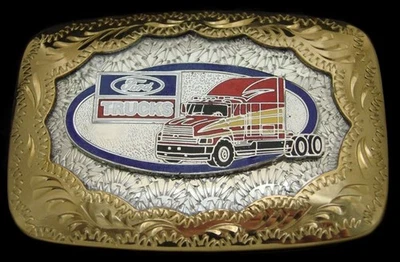 OD12170 *NOS* GREAT 1991 ***FORF TRUCKS*** TROPHY STYLE GERMAN SILVER BUCKLE - Image 1 of 2