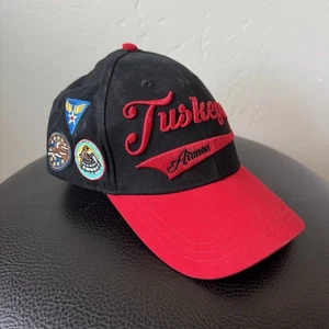 Tuskegee Airmen Museum Canvas Strapback Hat Black Red Patches Air Force Military - Bild 1 von 5