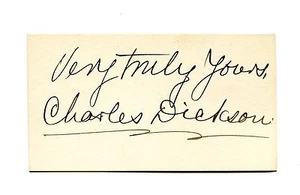 Autograph CHARLES DICKSON Signature on card 1894-7 Stage Actor Broadway - Picture 1 of 2