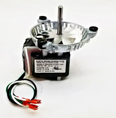 GLEASON AVERY Harman & Heatilator Combustion Blower, Exhaust Fan Draft Motor, 3-21-08639, OEM
