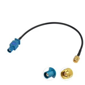DAB Radio Antenne Fakra SMA Adapter Cable RG174 20cm for Audi Seat Skoda VW Golf - Picture 1 of 3