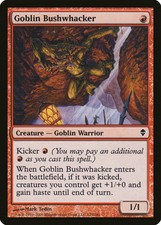 Goblin Bushwhacker Zendikar NM Red Common MAGIC THE GATHERING CARD ABUGames