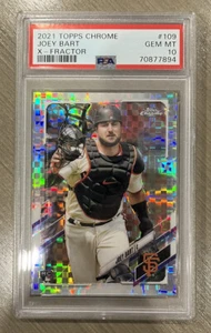 2021 Topps Chrome X-Fractor Joey Bart Rookie Card RC PSA 10 Xfractor Refractor - Picture 1 of 2