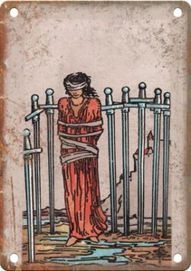 Minor Arcana Eight of Swords 12" x 9" Reproduction Metal Sign MA48 - Picture 1 of 1