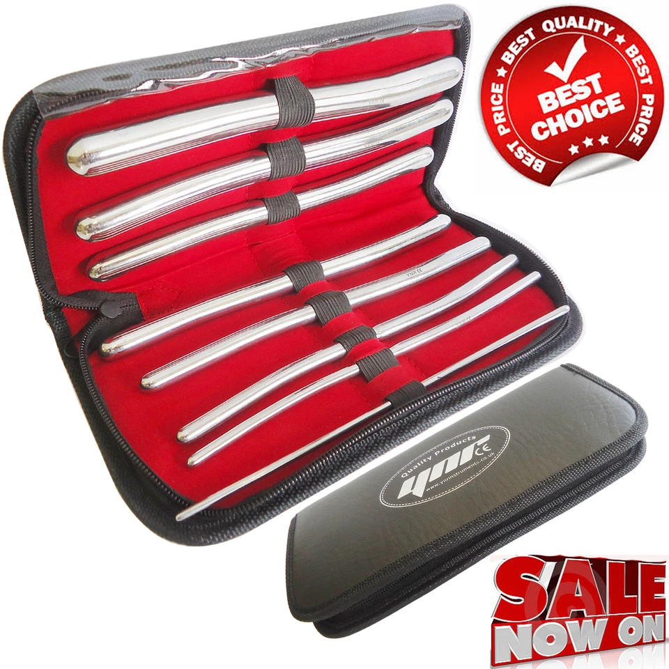 YNR ENGLAND CE YNR® HEGAR SOUNDS DILATOR UTERINE URETHRAL DIAGNOSTIC GYNE SURGICAL SET KIT CE 8