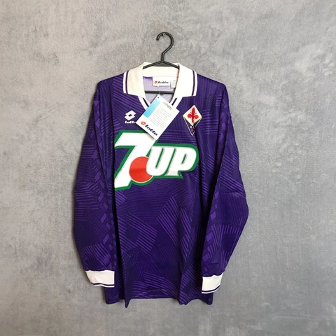 Fiorentina Jersey Long Sleeve Home football shirt 1991 - 1992 Lotto Mens Size M Cover