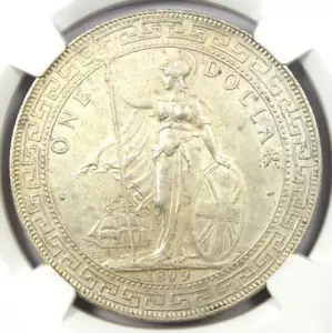 1899-B Great Britain Trade Dollar T$1. Certified NGC Uncirculated Detail. UNC MS - Picture 1 of 5
