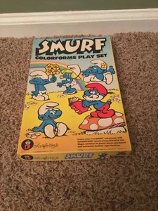 Vintage 1981 Smurfs Colorforms Play Set - Picture 1 of 6