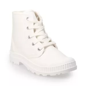 CLEARANCE SALE!!! SO Women's Combat-style Sneakers. White Size 9.5 - Picture 1 of 2