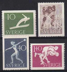 Suecia 1953 Yvert 372/75 Sports MNH VF - Imagen 1 de 1