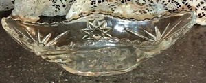 Gondola Dish Anchor Hocking Early American Prescut Clear  pressed glass - Picture 1 of 4