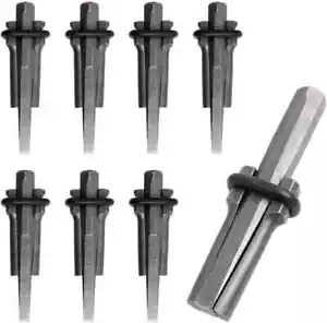 Paquete de 8 cuñas de cuña y plumas de alta resistencia de 3/4 pulgadas enchufables gris oscuro - Imagen 1 de 3