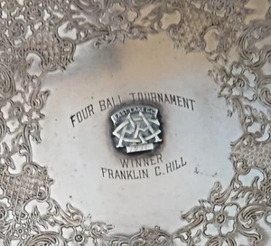East Lake C. C. Atlanta ~ 1954 Golf Tournament Winner Silverplate Trophy Platter - Picture 1 of 4