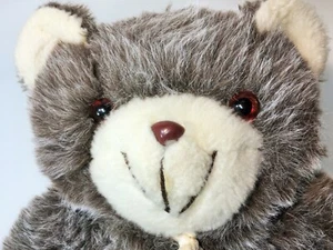 RARE Vintage Commonwealth Teddy Bear Plush Gray White Stuffed Animal 14" HTF - Picture 1 of 11