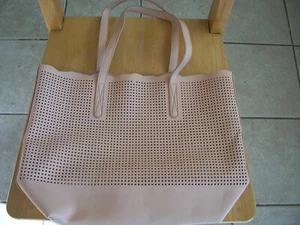 Neiman Marcus Perforated Leather Handbag - Picture 1 of 3