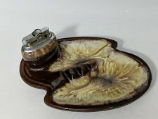 New ListingVintage Glazed Redware Ashtray With Lighter Tan and Brown Retro Made in Japan