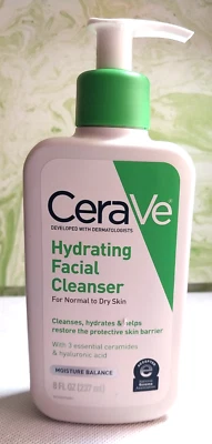 CeraVe HYDRATING FACIAL CLEANSER Normal-Dry Skin Ceramide Hydraulic Acid 8 fl oz - Image 1 of 4