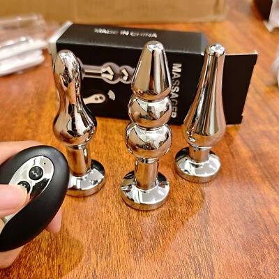 Edelstahl Anal Vibrator Plug Vibration Prostata Fernbedienung Sex Toy Spielzeug - Bild 1 von 4