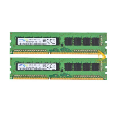 SAMSUNG 2x 8GB PC3L-12800E DDR-1600Mhz ECC UDIMM Desktop Memory RAM M391B1G73BH0 - Image 1 of 4