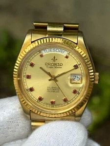 Vintage PRONTO Tropic Master President Automatic Day Date Watch Swiss Vintage - Picture 1 of 12