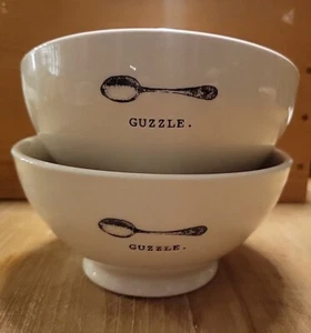 2 Vintage RAE DUNN HANDWERKLICHE SAMMLUNG von MAGENTA GUZZLE Suppe Müsli Eisschalen - Bild 1 von 6