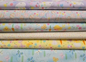 4.2 Metre Easter 1 Bundle 100% Cotton Premium Craft Fabric Benartex - Picture 1 of 3
