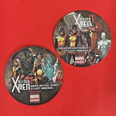 (4) Two Sided ALL-NEW X-MEN Promo Coasters - MARVEL Bendis Immonen 2017 - NEW • 14.21$