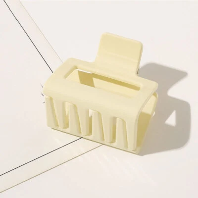 Solid Color Banana Grips Acetate Square Hairpins Acrylic Resin Hair Clip 1PC+↗ - Image 1 of 4