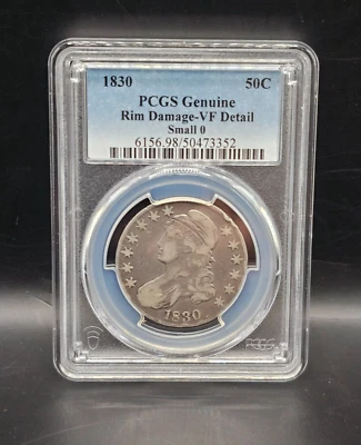 1830 capped bust half dollar (50C) small O VF Detail PCGS Genuine - Image 1 of 2