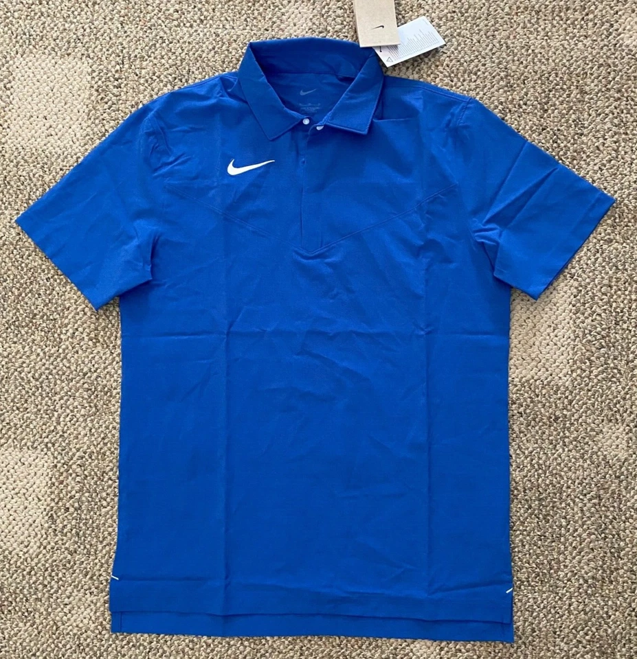Nike Dri-Fit Football Coaches Polo Shirt Mens Size Small Green DJ5123 SS
