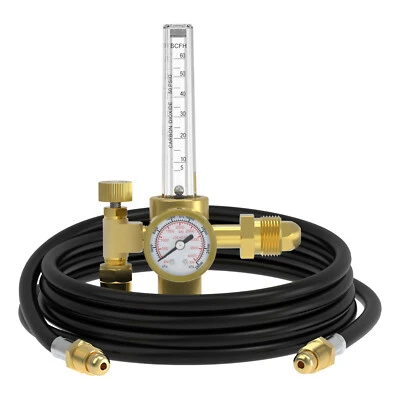 CO2 Argon Gas Regulator, flow meter regulator with 8ft Gas Hose for MIG TIG - Image 1 of 4