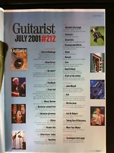 Guitarist Magazine Issue 212 July 2001. Ash. Tim Wheeler. Brian Seltzer. GAN - Bild 1 von 1