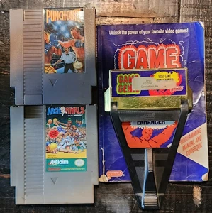 Nintendo NES Bundle Punchout Arch Rivals And Game Genie - Picture 1 of 2