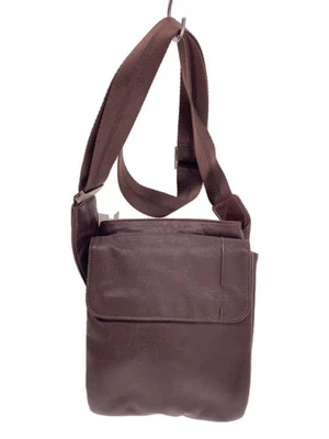 Tumi shoulder bag zip pouch leather brown plain 6932BN - Image 1 of 4