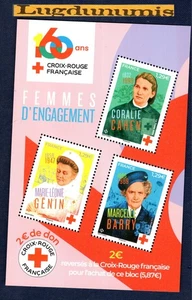 France La Feuille F5812 160 Ans Croix Rouge Femmes F 5812 2024 Neuf Luxe - Foto 1 di 1