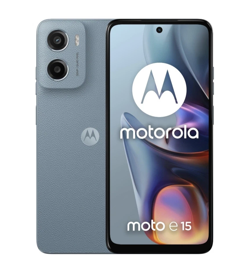 Smartphone Motorola e15 4G 2GB RAM 64GB ROM, 6,67", 5200mAh Misty Blue MAI USATO - Immagine 1 di 1