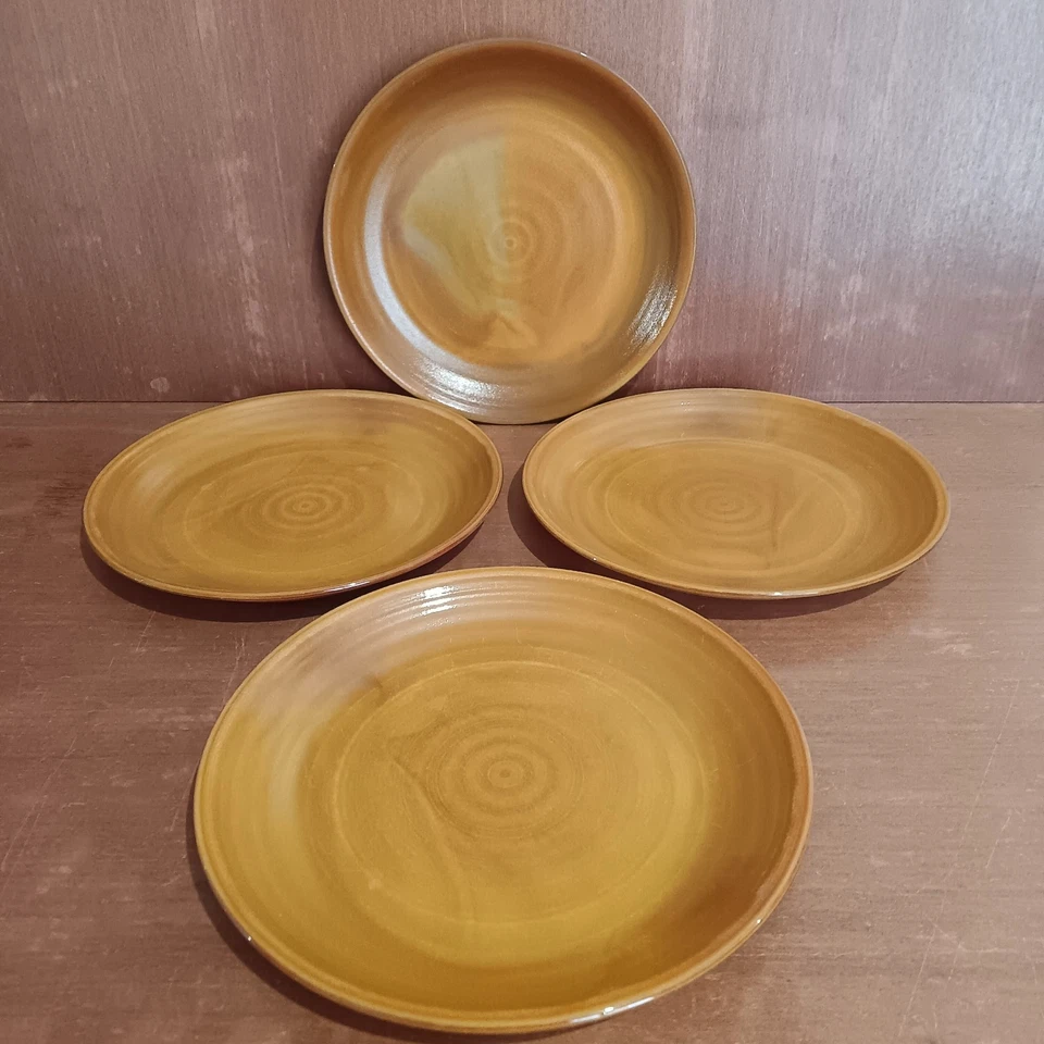 Arcopal Modèle Volcan, 4 Assiettes Plates Diamètre 24cm,Vintage - Photo 1/4