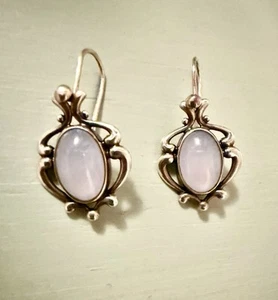 GEORG JENSEN Sterling Silver Ear hooks 2019 with Chalcedony - Picture 1 of 10