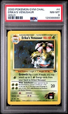2000 Pokemon Gym Challenge #4 Erika's Venusaur Holo PSA 8 NM-MT - Image 1 of 2
