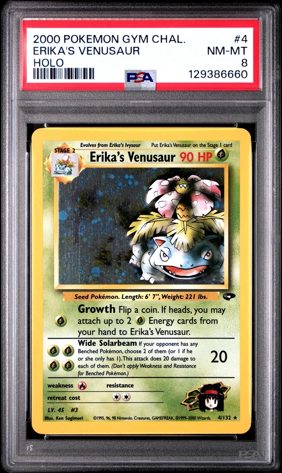 2000 Pokemon Gym Challenge #4 Erika's Venusaur Holo PSA 8 NM-MT - Image 1 of 2