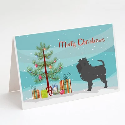 Affenpinscher Merry Christmas Tree Greeting Cards Pack of 8 BB2966GCA7P - Image 1 of 3