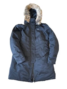 OBERMEYER Women's Winter Hooded Insulated Jacket Knee Length Black 10 Petite - Picture 1 of 11