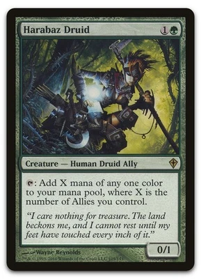 Harabaz Druid #105 (LP) Worldwake WWK Magic MTG - Image 1 of 2